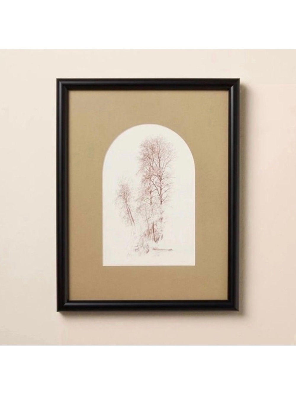Hearth & Hand 11” x 14” Sepia Tree Framed Art , Taupe/Cream